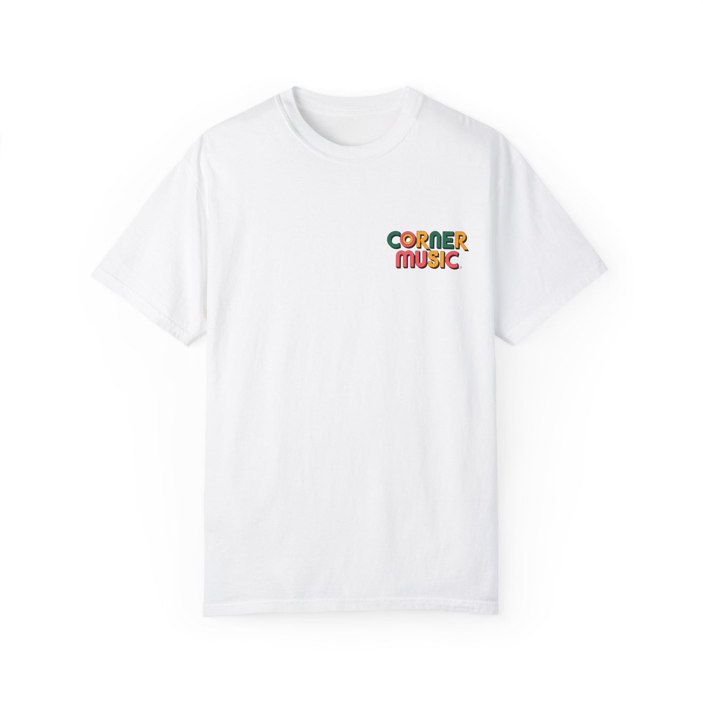 Corner Music 90's Logo - Unisex Garment-Dyed T-shirt