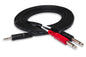 Hosa 3 ft Y-cable, 3.5mm TRS to Dual 1/4" TS