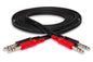 Hosa 3.3 ft Stereo Interconnect Cable, Dual 1/4" TRSm to Same