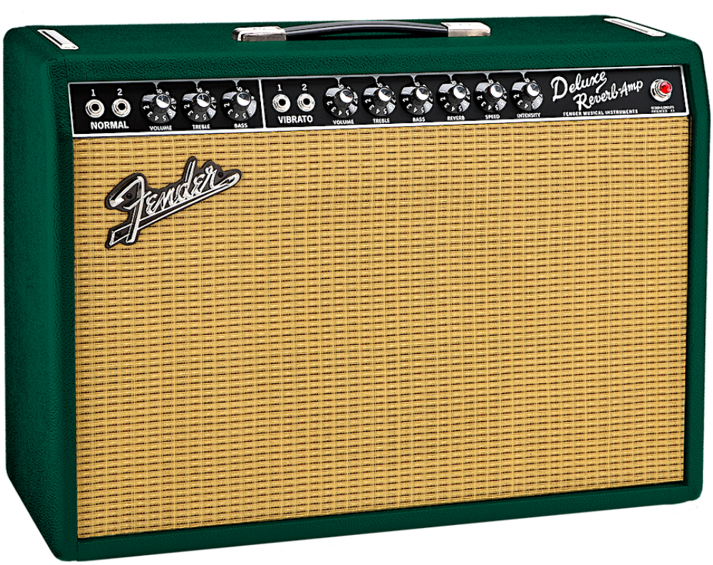 Fender '65 British Racing Green Deluxe Reverb Tube Guitar Amplifier