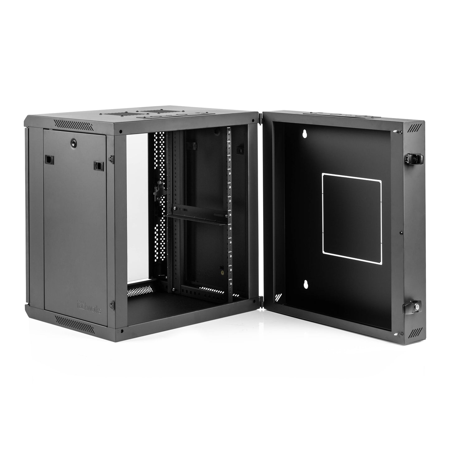 Gator 9U Wall Rack with Vented Glass Door