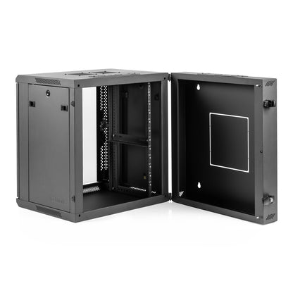 Gator 9U Wall Rack with Vented Glass Door
