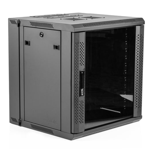 Gator 12U Wall Rack with Vented Glass Door