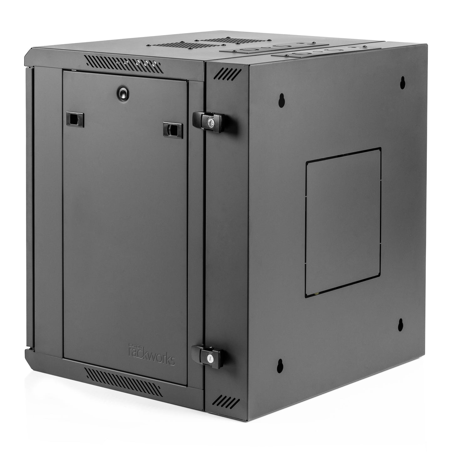 Gator 12U Wall Rack with Vented Glass Door
