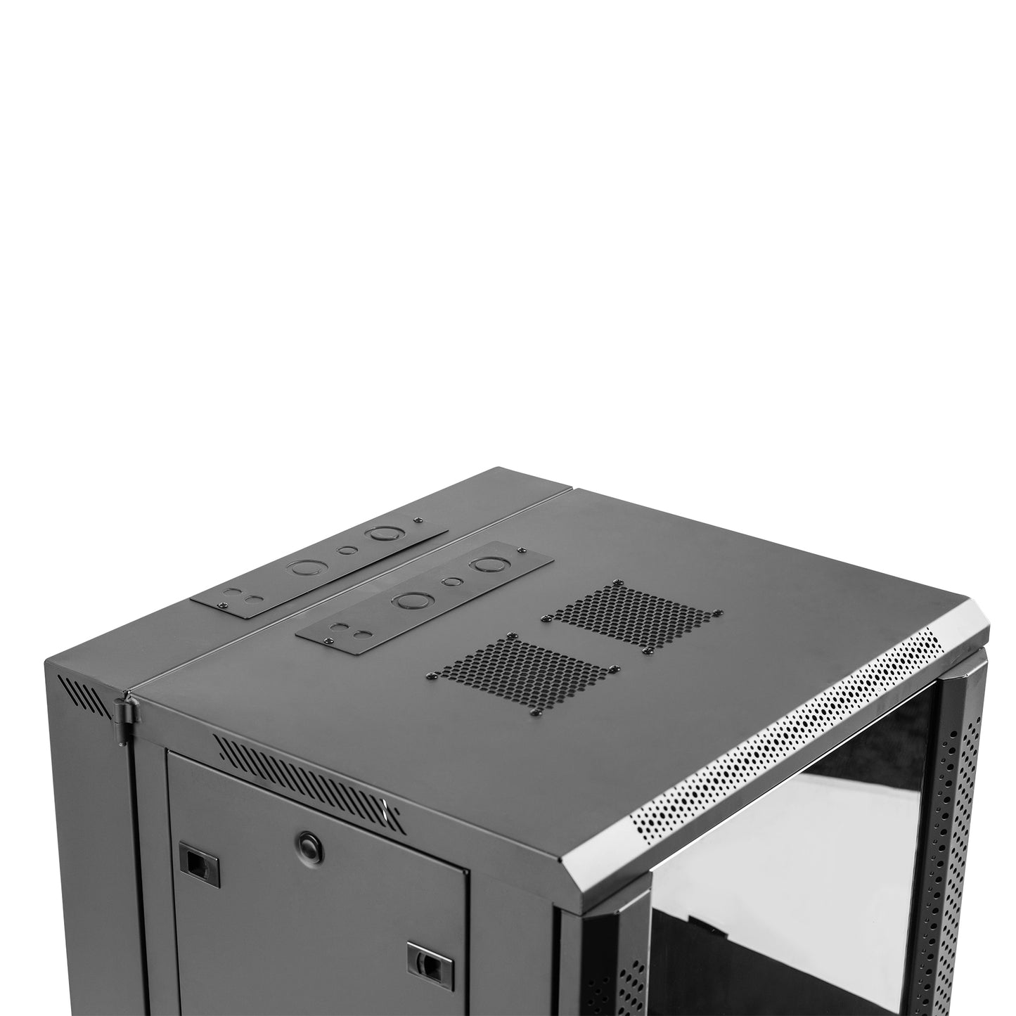 Gator 12U Wall Rack with Vented Glass Door
