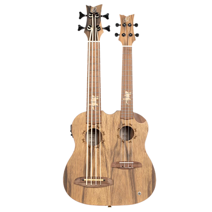 Tenor Size Double-Neck Uke Bass/ Ukulele