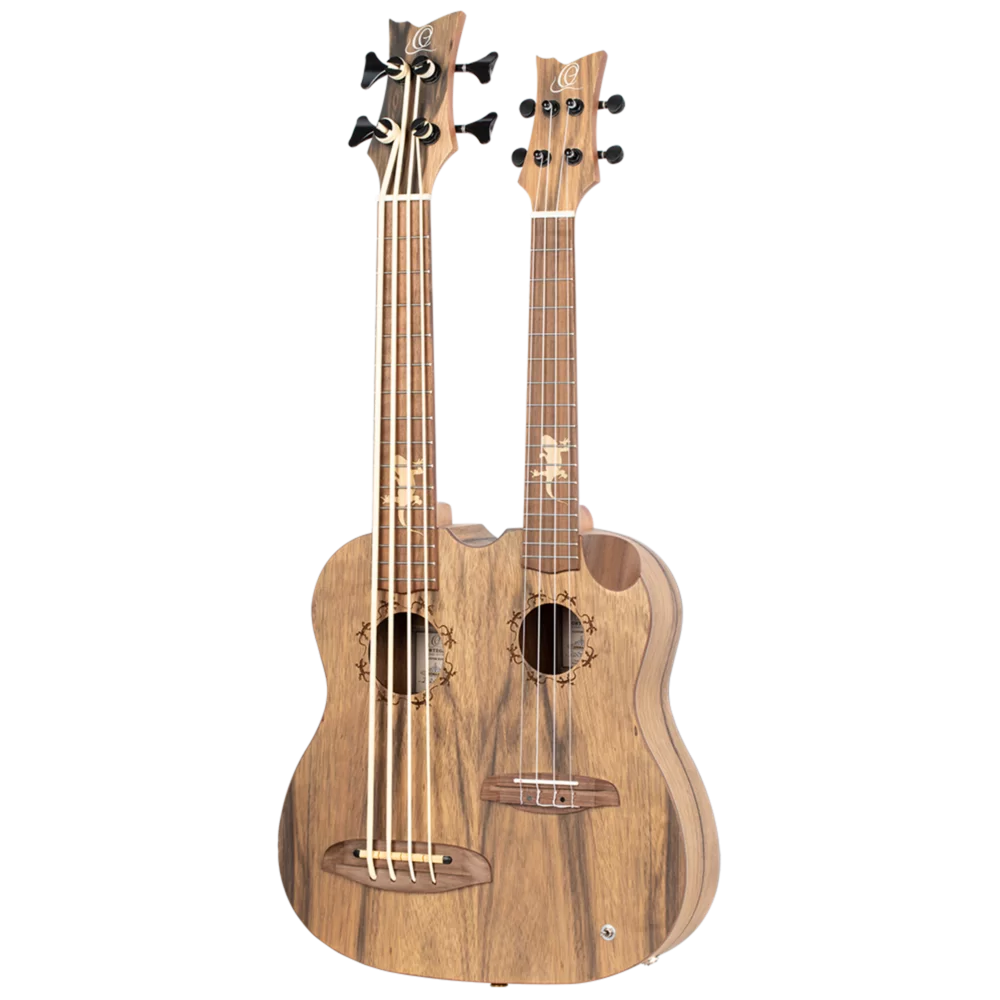 Tenor Size Double-Neck Uke Bass/ Ukulele