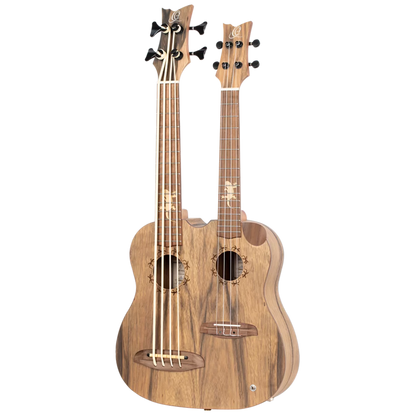 Tenor Size Double-Neck Uke Bass/ Ukulele