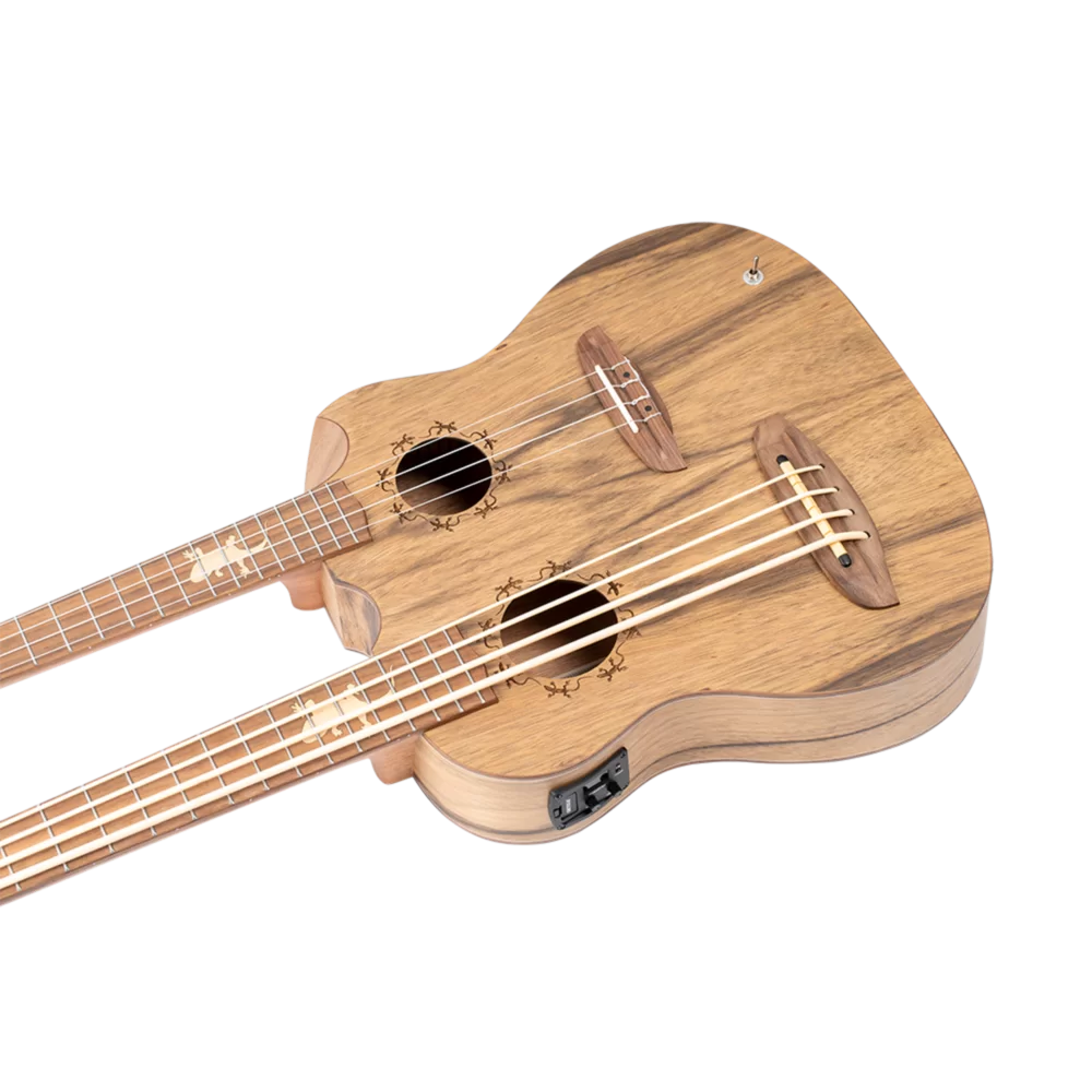 Tenor Size Double-Neck Uke Bass/ Ukulele