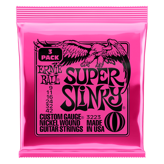 Ernie Ball Super Slinky Electric Guitar Strings - 3 Pack