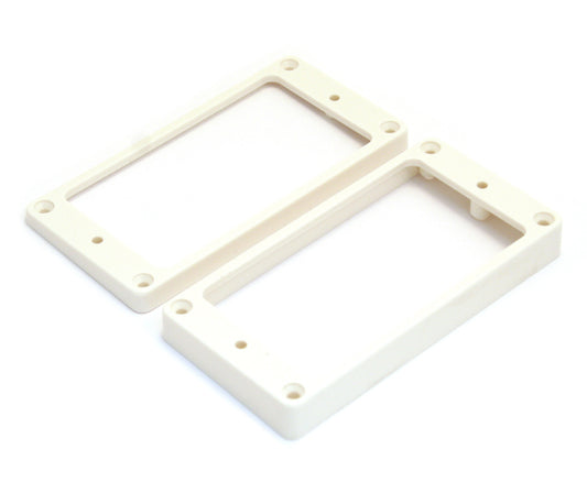 Allparts Slanted White Plastic Humbucker Guitar Pickup Rings