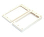 Allparts Slanted White Plastic Humbucker Guitar Pickup Rings