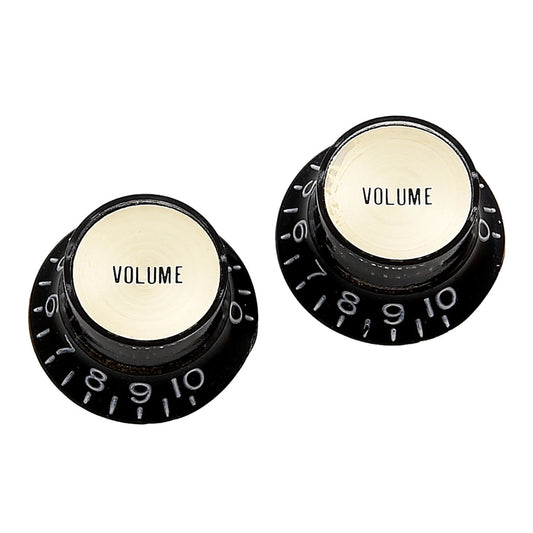 Allparts Black Reflector Volume Knob Set