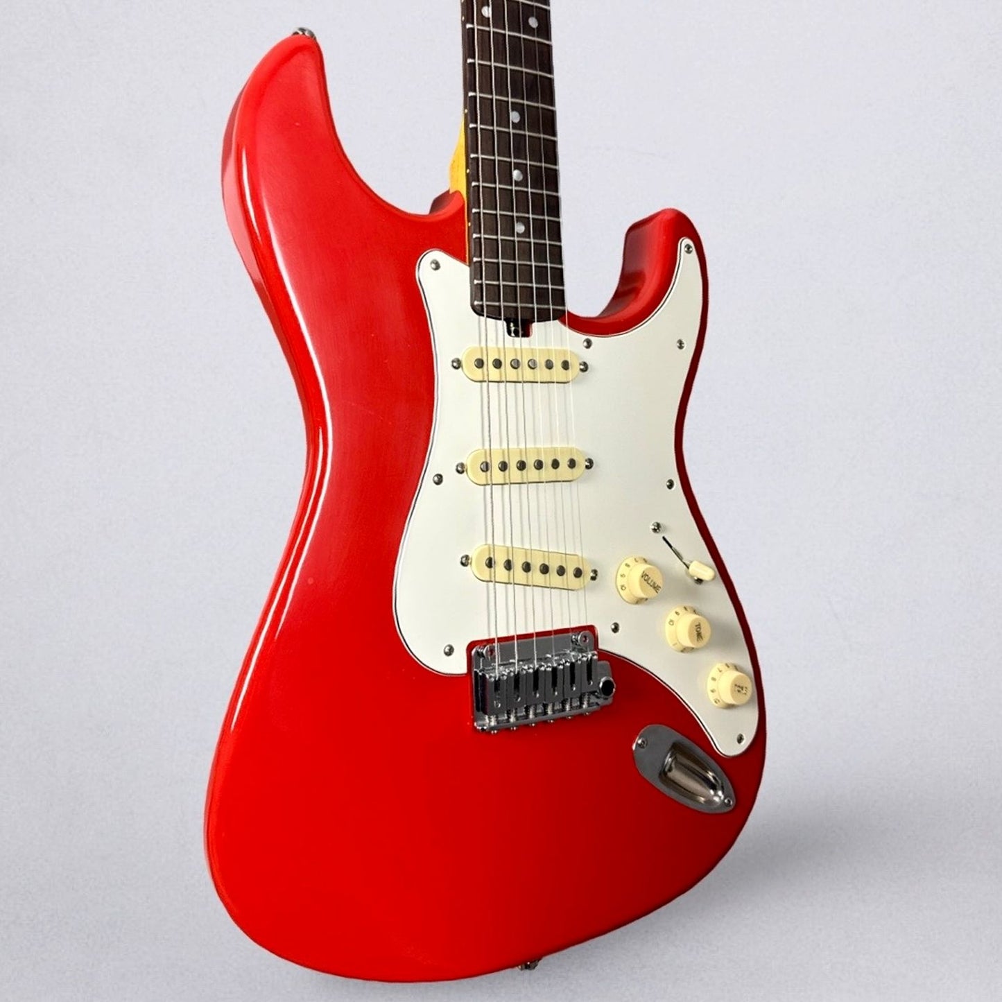 Morgan Electrics Standard Double Cut Pro 2025 - Fiesta Red