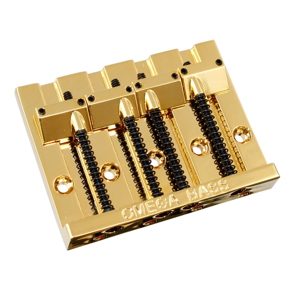 Omega 4-String Bass Bridge, Gold