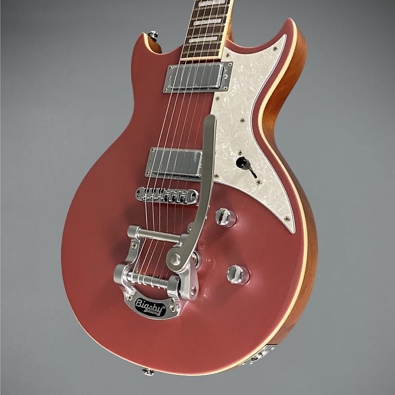 Aria Pro II Bowery Semi-Hollow with Bigsby 2022 Cadillac Pink