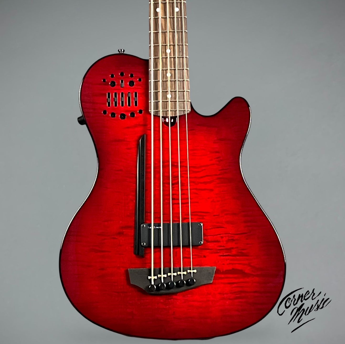 Godin A5 Robert Trujillo Metallica Signature - Transparent Red