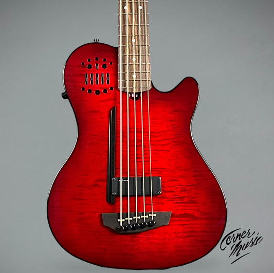 Godin A5 Robert Trujillo Metallica Signature - Transparent Red