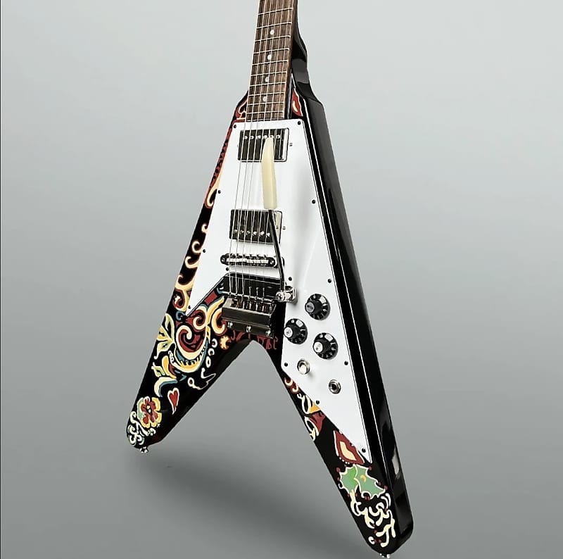 Epiphone Jimi Hendrix "Love Drops" Flying V 2024 - Ebony