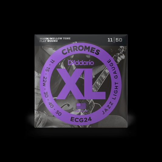 D'Addario ECG24 XL Chromes Electric Guitar Strings - Jazz Light