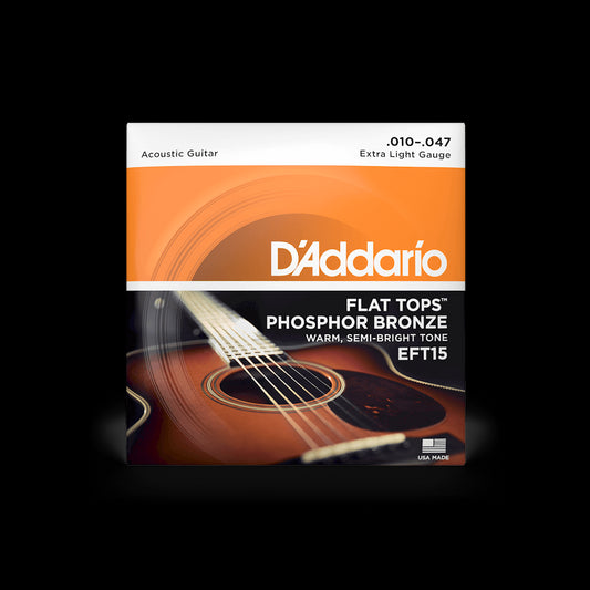 D'Addario EFT15 Flat Tops Acoustic Guitar Strings - Extra Light