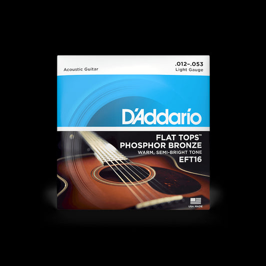 D'Addario EFT16 Flat Tops Acoustic Guitar Strings - Light