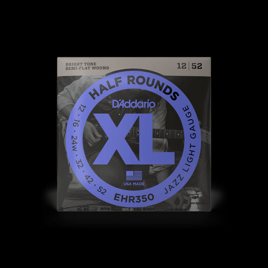 D'Addario EHR350 Half Rounds Electric Guitar Strings - Jazz Light