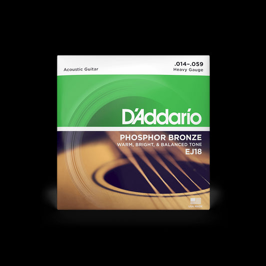 D'Addario EJ18 Phosophor Bronze Acoustic Guitar Strings - Heavy