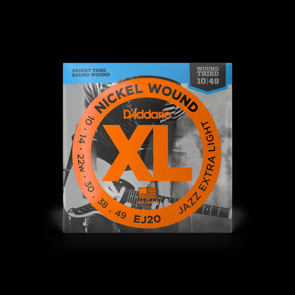 D'Addario EJ20 XL NIckel Wound Electric Guitar Strings - Jazz Extra Light