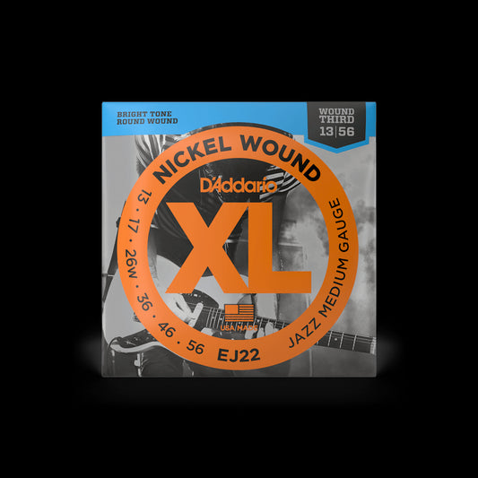 D'Addario EJ22 XL NIckel Wound Electric Guitar Strings - Jazz Medium