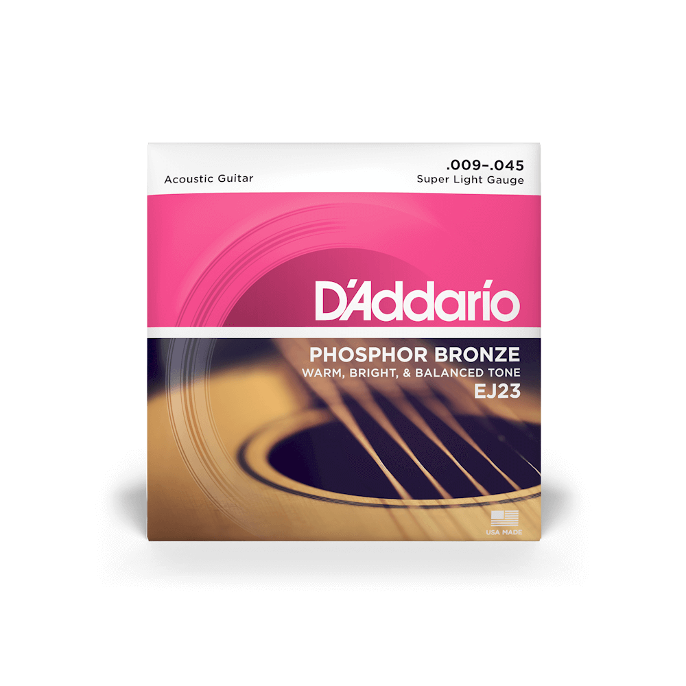 D'Addario EJ23 Phosphor Bronze Acoustic Guitar Strings - Super Light