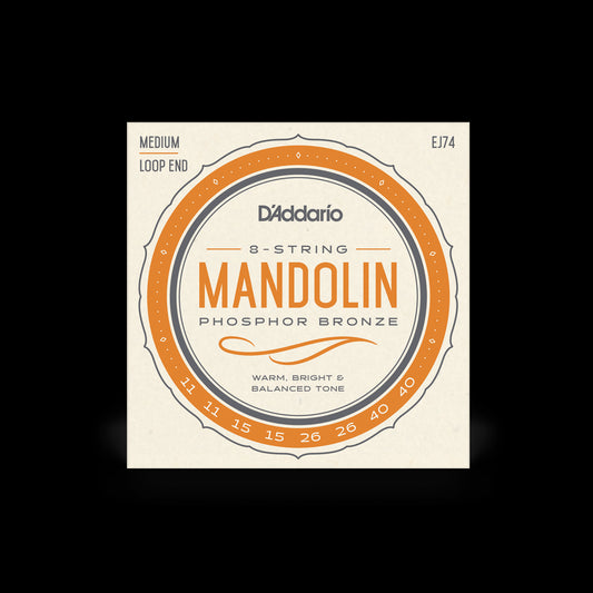 D'Addario EJ74 Phsophor Bronze Mandolin Strings - Medium