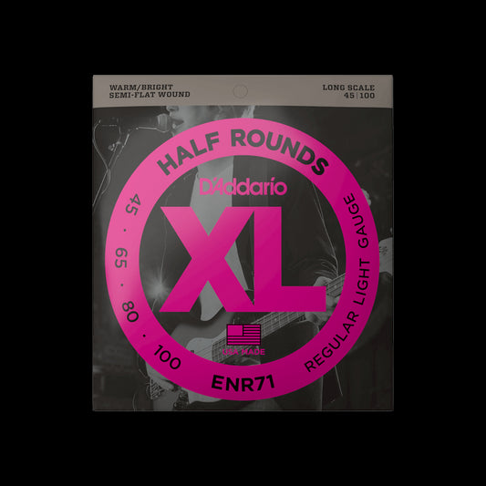 D'Addario ENR71 XL Half Rounds LS Electric Bass Strings - Light