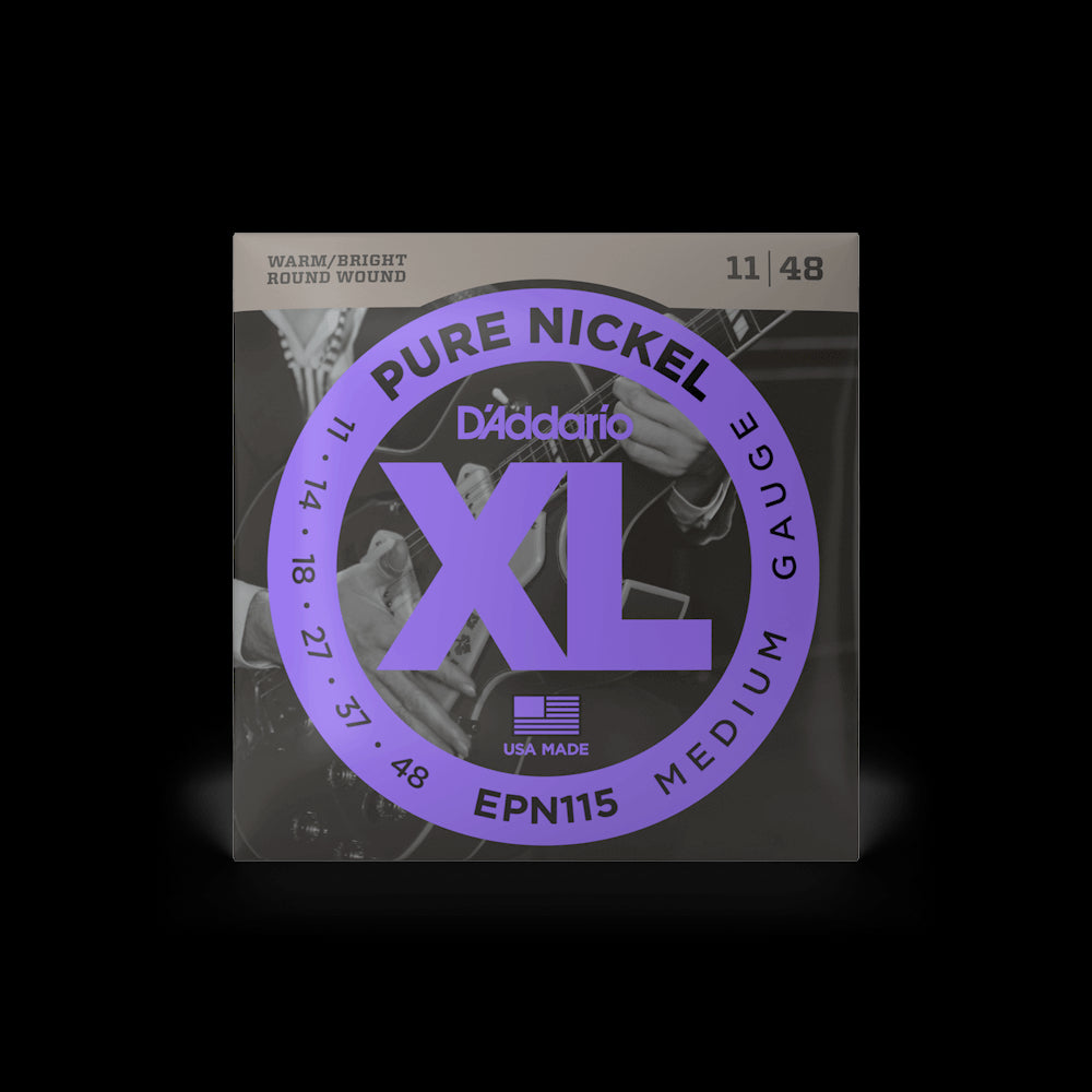 D'Addario EPN115 XL Pure Nickel Electric Guitar Strings - Medium