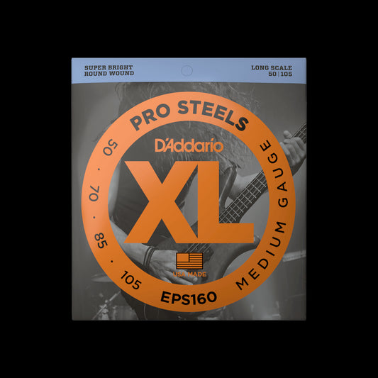 D'Addario EPS160 XL Pro Steels Round Wound LS Electric Bass Strings - Medium