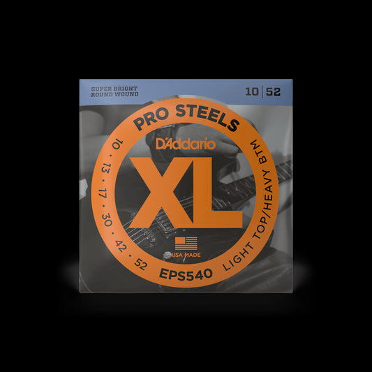 D'Addario EPS540 XL Pro Steels Round Wound LS Electric Guitar Strings - Light Top/Heavy Bottom