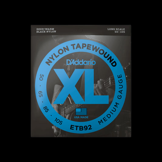 D'Addario ETB92 XL Nylon Tapewound LS Electric Bass Strings - Medium