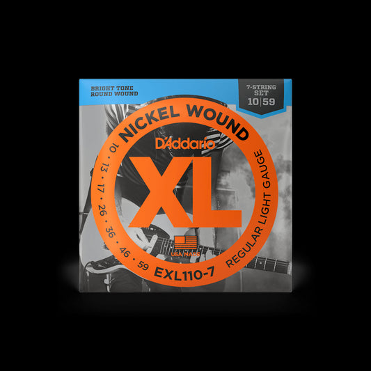 D'Addario EXL110-7 XL Nickel Wound 7-String Electric Guitar Strings - Light