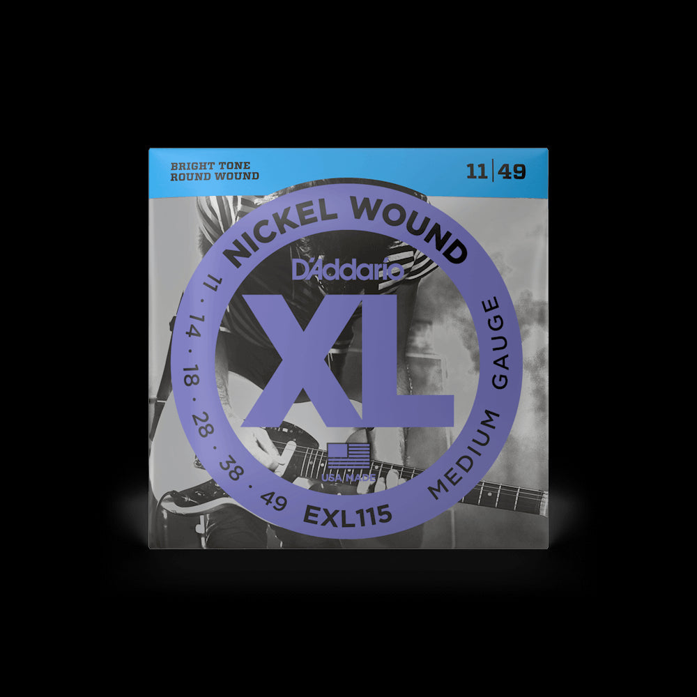 D'Addario EXL115 XL Nickel Wound Electric Guitar Strings - Medium