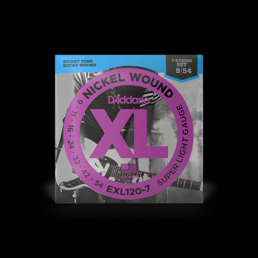 D'Addario EXL120-7 XL NIckel Wound 7-String Electric Guitar Strings - Super Light