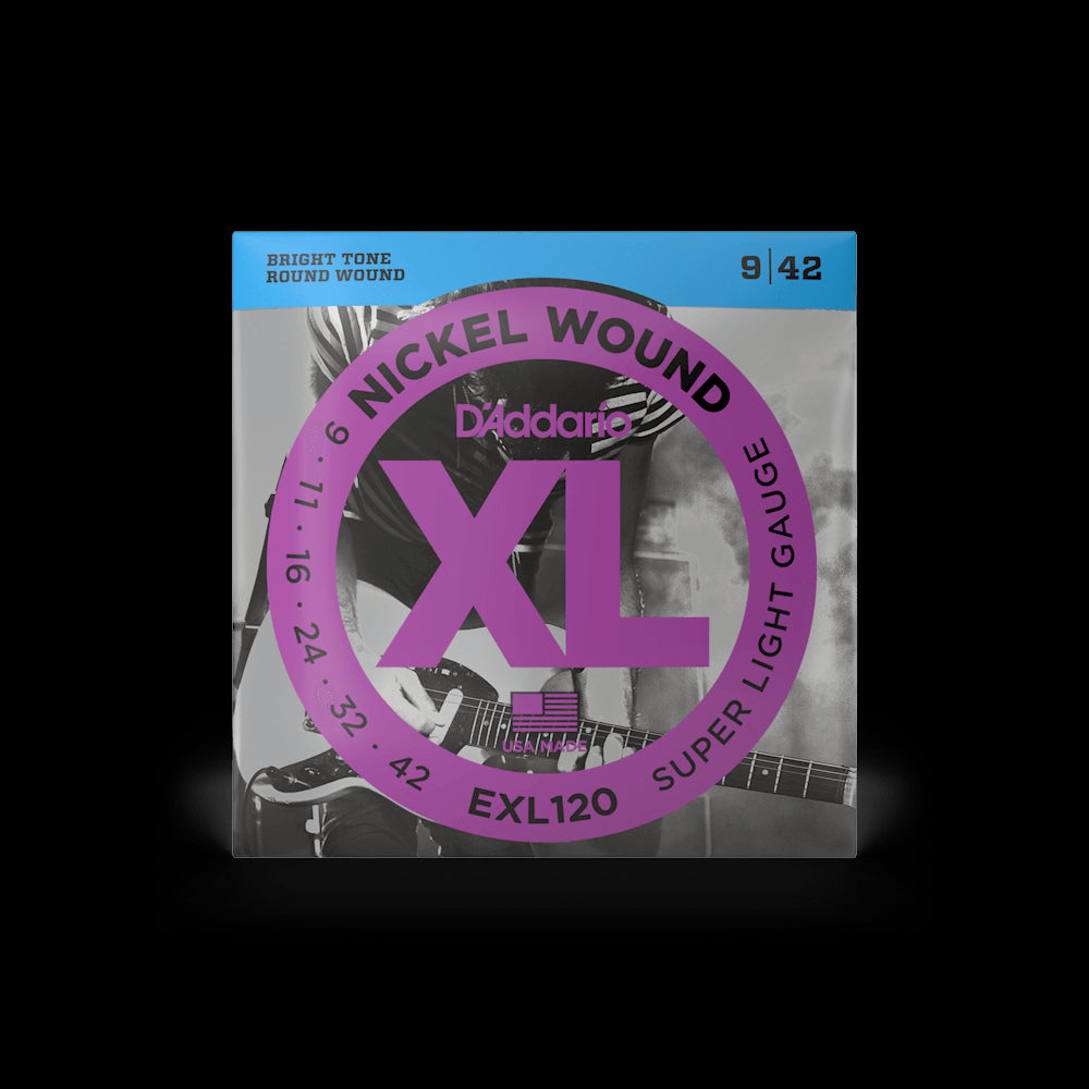 D'Addario EXL120 XL NIckel Wound Electric Guitar Strings - Super Light