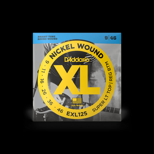 D'Addario EXL125 XL NIckel Wound Electric Guitar Strings - Super Light Top/Light Bottom