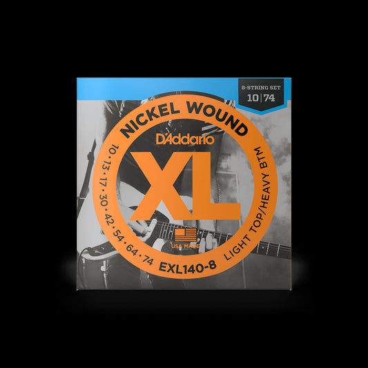 D'Addario EXL140-8 XL Nickel Wound 8-String Electric Guitar Strings - Light Top/Heavy Bottom