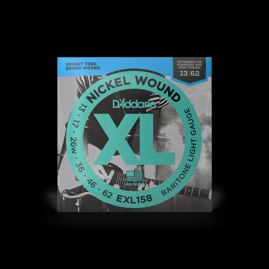 D'Addario EXL158 XL Nickel Wound Baritone Electric Guitar Strings - Light