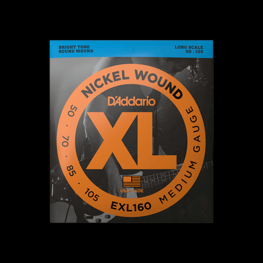 D'Addario EXL160 XL Nickel Wound LS Bass Strings - Medium