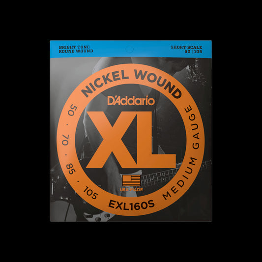 D'Addario EXL160S XL Nickel Wound SS Bass Strings - Medium