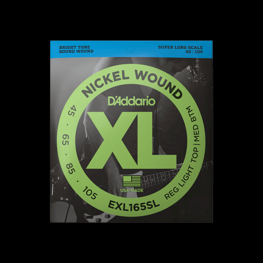 D'Addario EXL165SL XL Nickel Wound SLS Bass Strings - Light Top/Medium Bottom