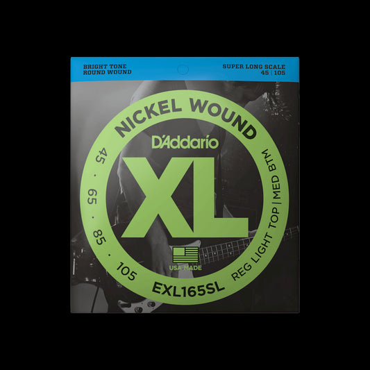 D'Addario EXL165SL XL Nickel Wound SLS Bass Strings - Light Top/Medium Bottom