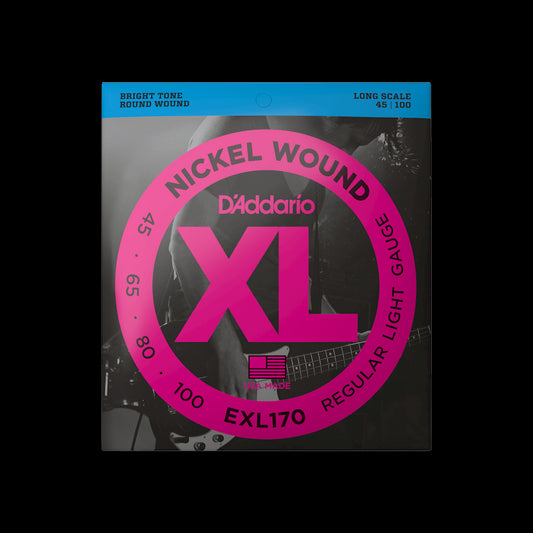 D'Addario EXL170 XL Nickel Wound LS Bass Strings - Light