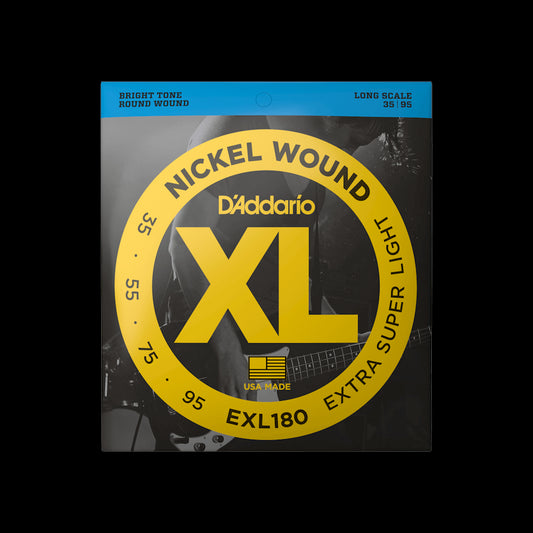 D'Addario EXL180 XL Nickel Wound LS Bass Strings - Extra Super Light